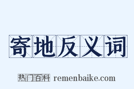 寄地反义词是什么意思的图片
